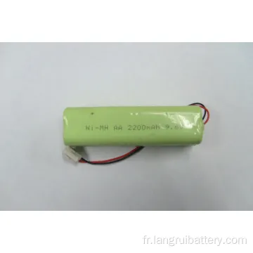 Rechargeable NIMH AA 9.6V 2200mAh Batteries mondiales